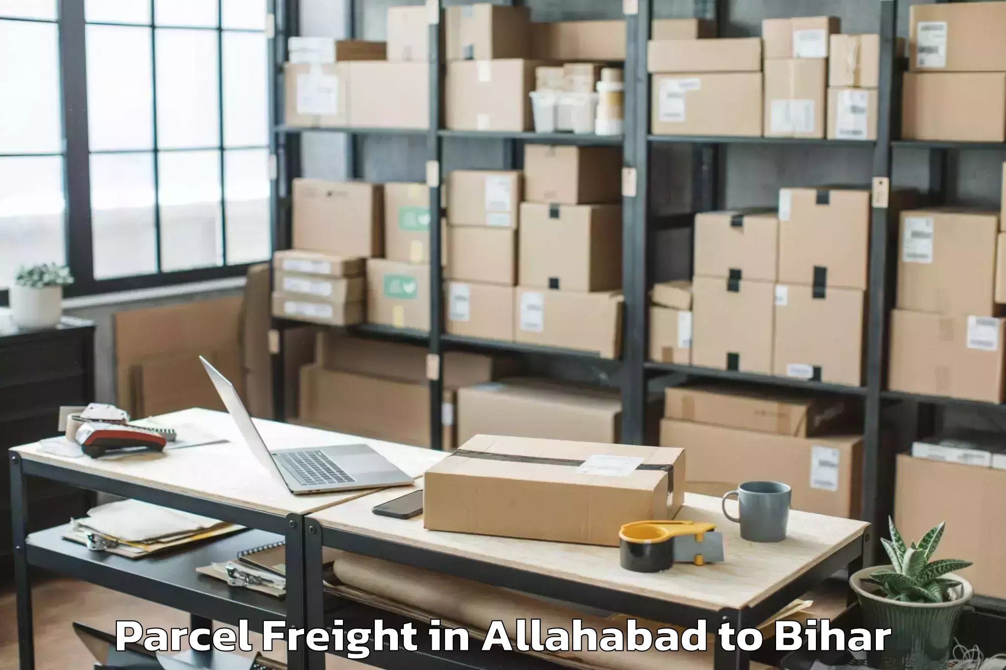 Easy Allahabad to Valmiki Nagar Parcel Freight Booking